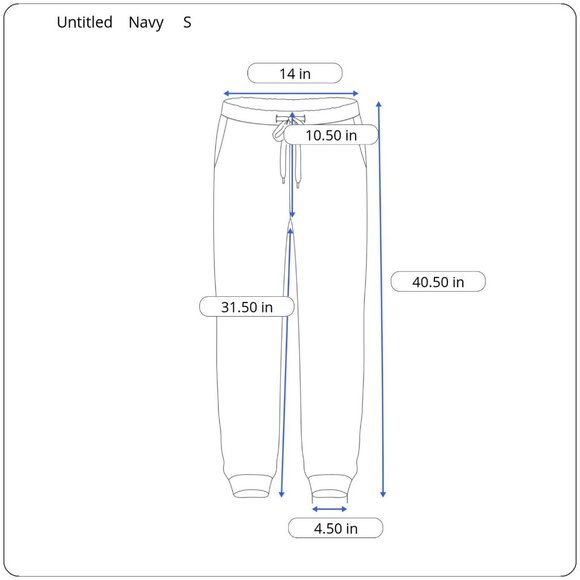 New Designs Untitled Circle U Untitled Men's Small Navy Blue Fleece Sweatpants - Picture 3 of 8